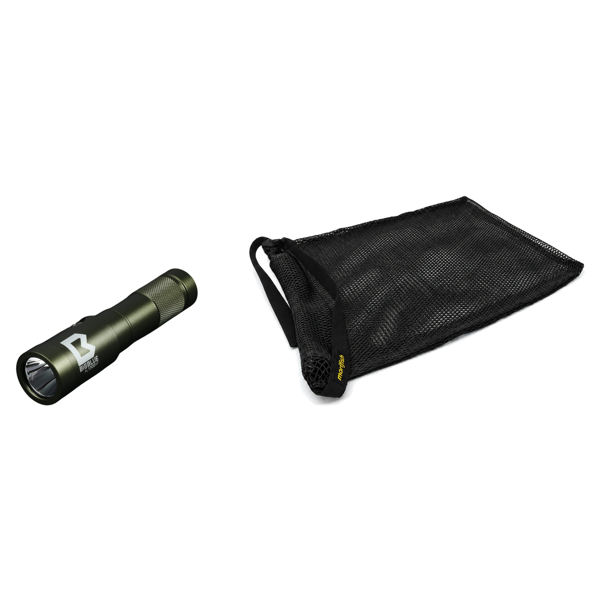 BigBlue Lobster Season Package – AL1300NP 1300 Lumen Narrow Beam Light + Free Morifish Game Bag — OD Green