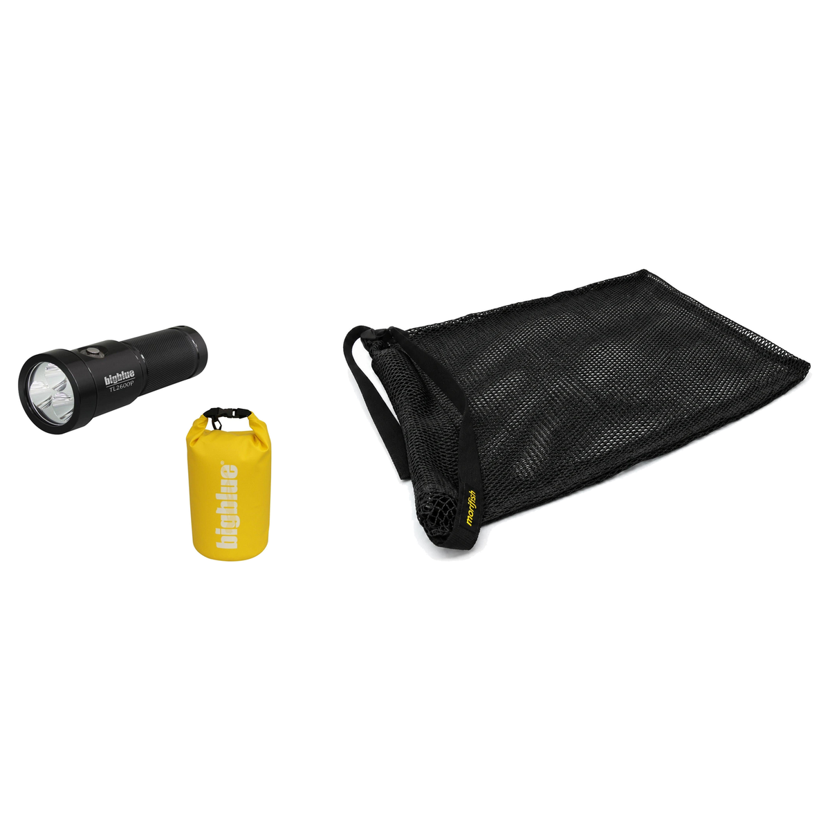 BigBlue Lobster Season Package – TL2600P 2600 Lumen Narrow Beam Tech Light + Free Morifish Game Bag — includes BigBlue 2600…
