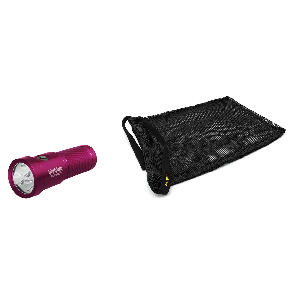 BigBlue Lobster Season Package – TL2900P 2900 Lumen Narrow Beam Tech Light + Free Morifish Game Bag — Glossy Pink