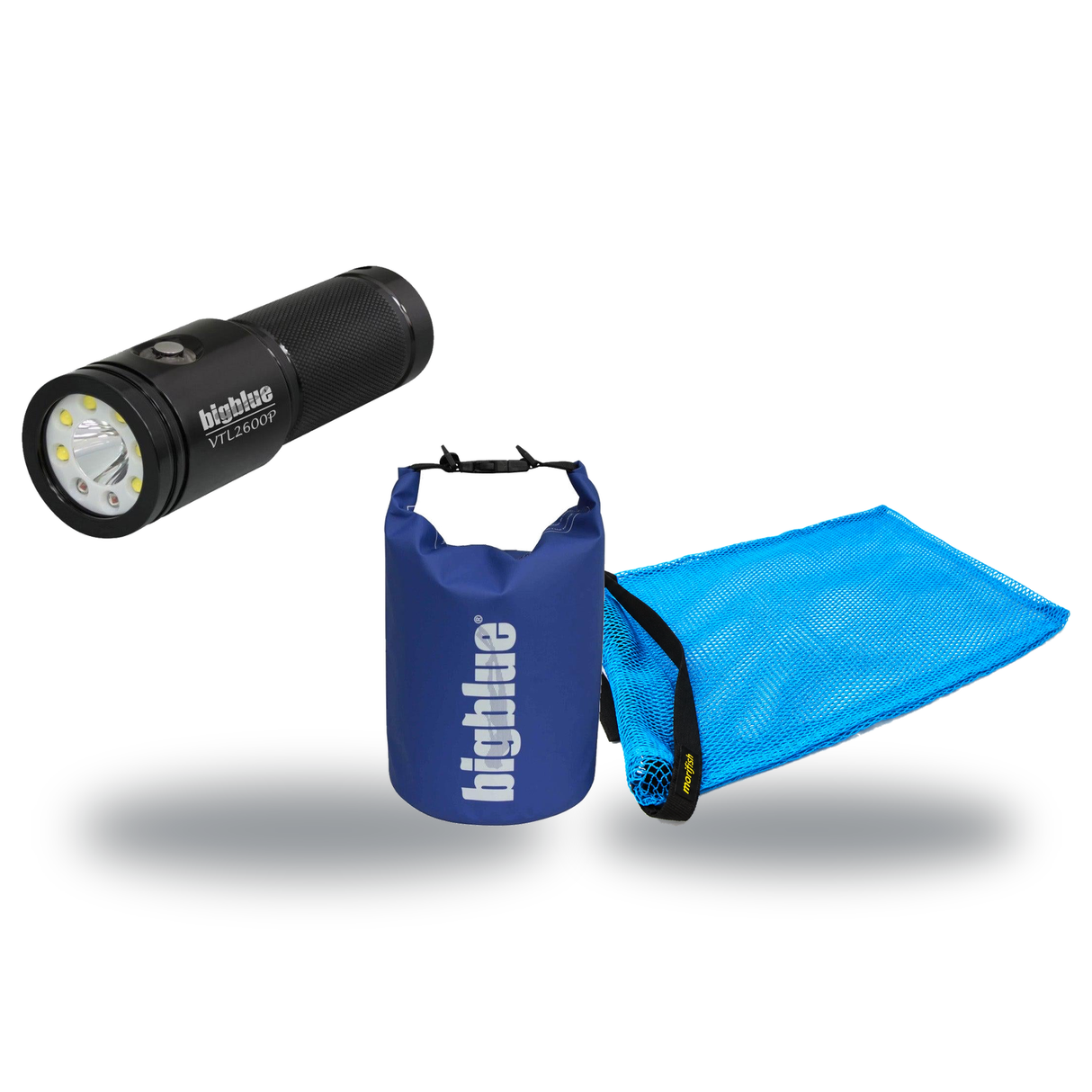 BigBlue Lobster Season Package – VTL2600P 2600 Lumen Video Tech Light + Free Morifish Game Bag — includes BigBlue 2600 Lumen…