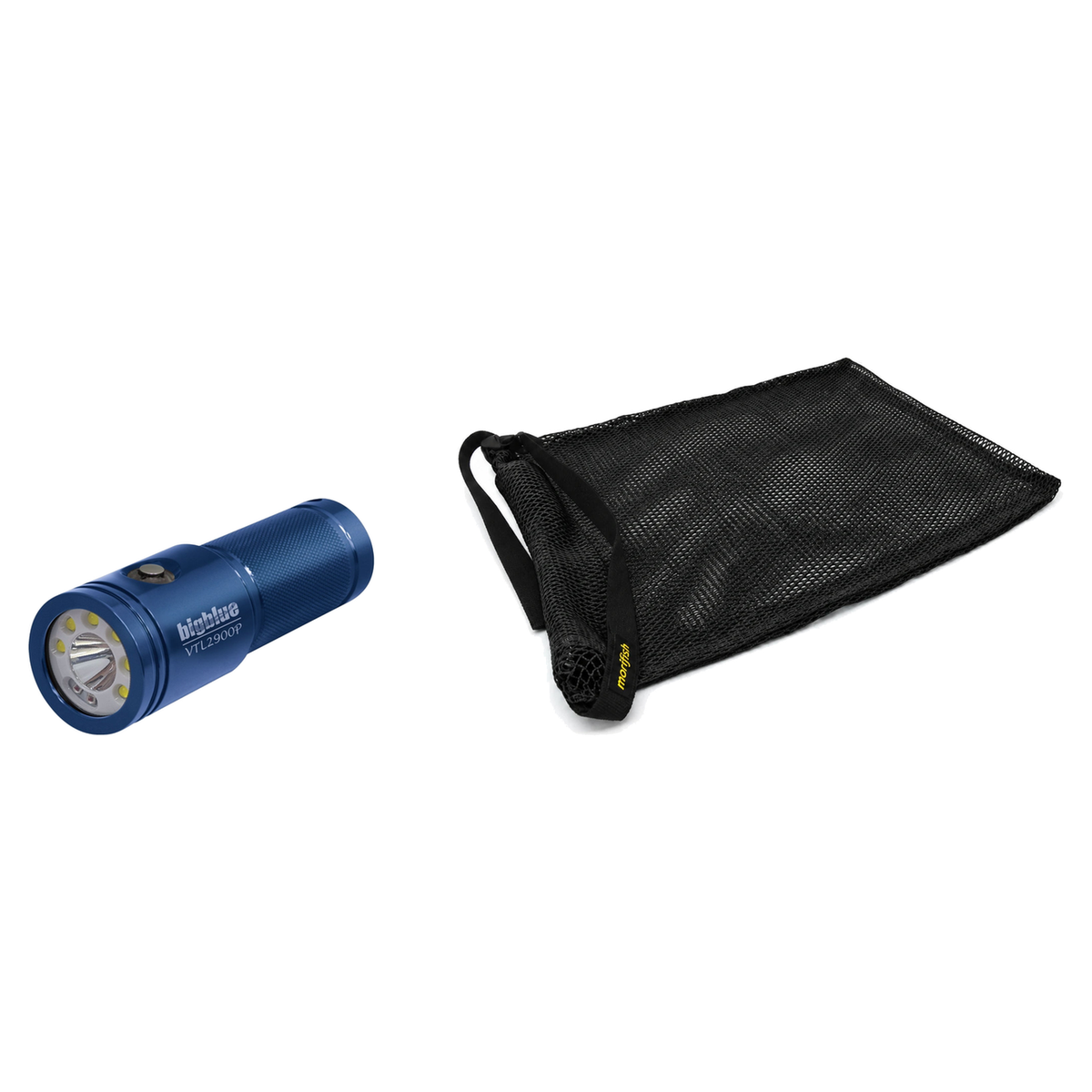 BigBlue Lobster Season Package – VTL2900P 2900 Lumen Video Tech Light + Free Morifish Game Bag — Glossy Blue