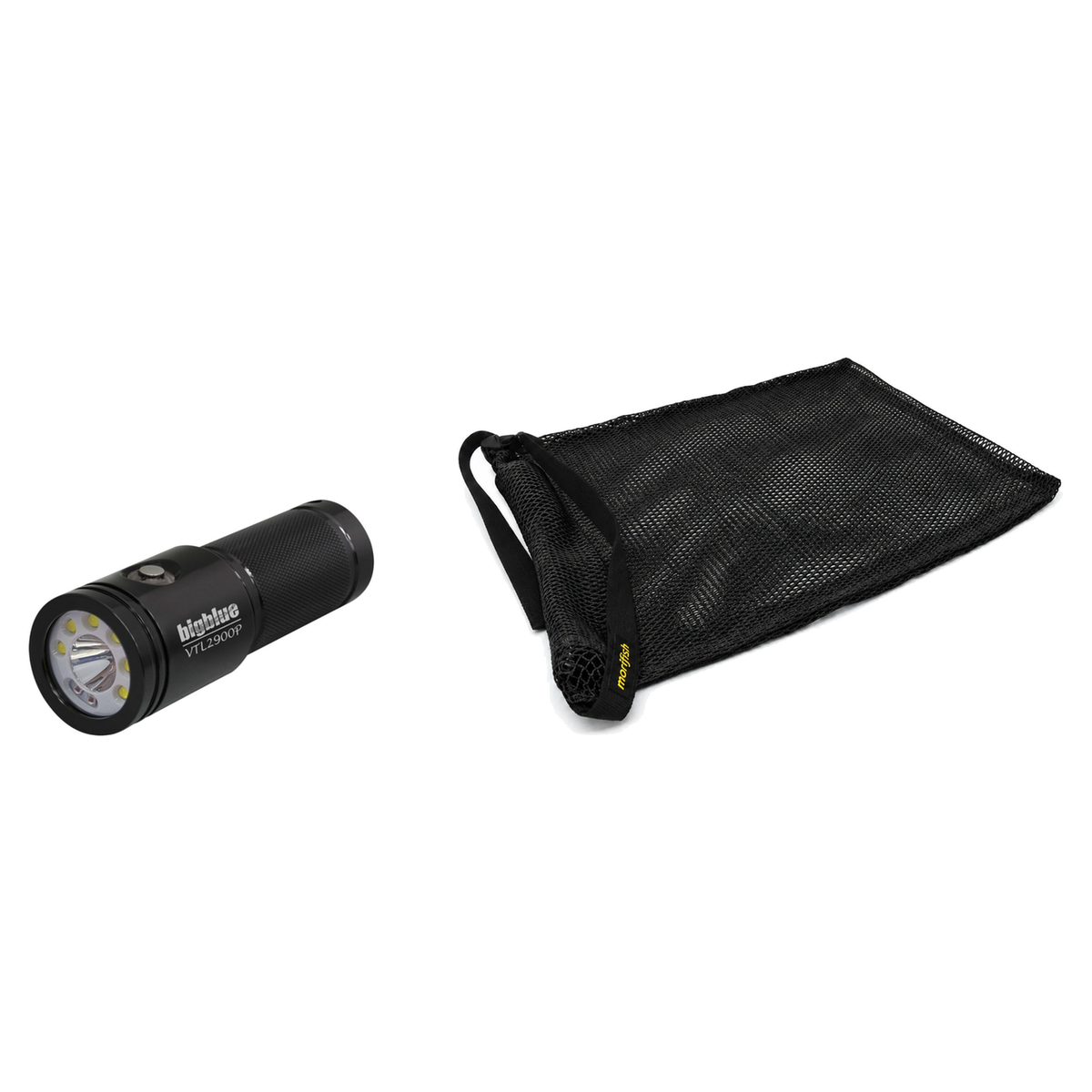 BigBlue Lobster Season Package – VTL2900P 2900 Lumen Video Tech Light + Free Morifish Game Bag — Glossy Black