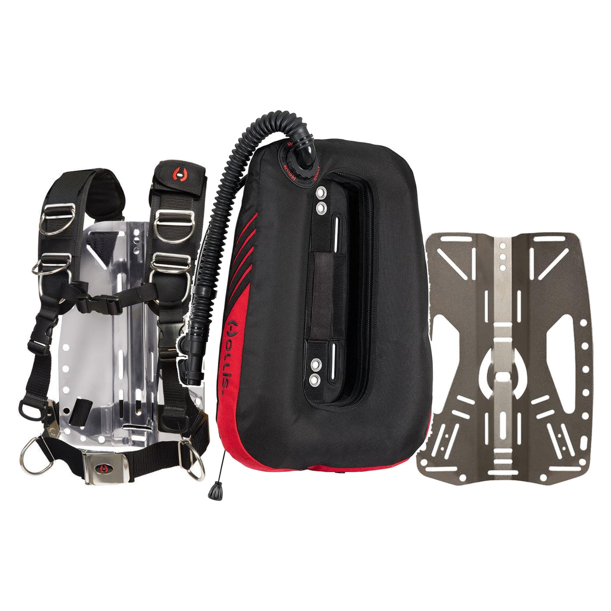 Hollis Backplate and Wing Package – ST 35 lb Wing + Stainless Steel Backplate 2.0 + Elite 2 Harness — ST 22 lb Wing, Stainle…