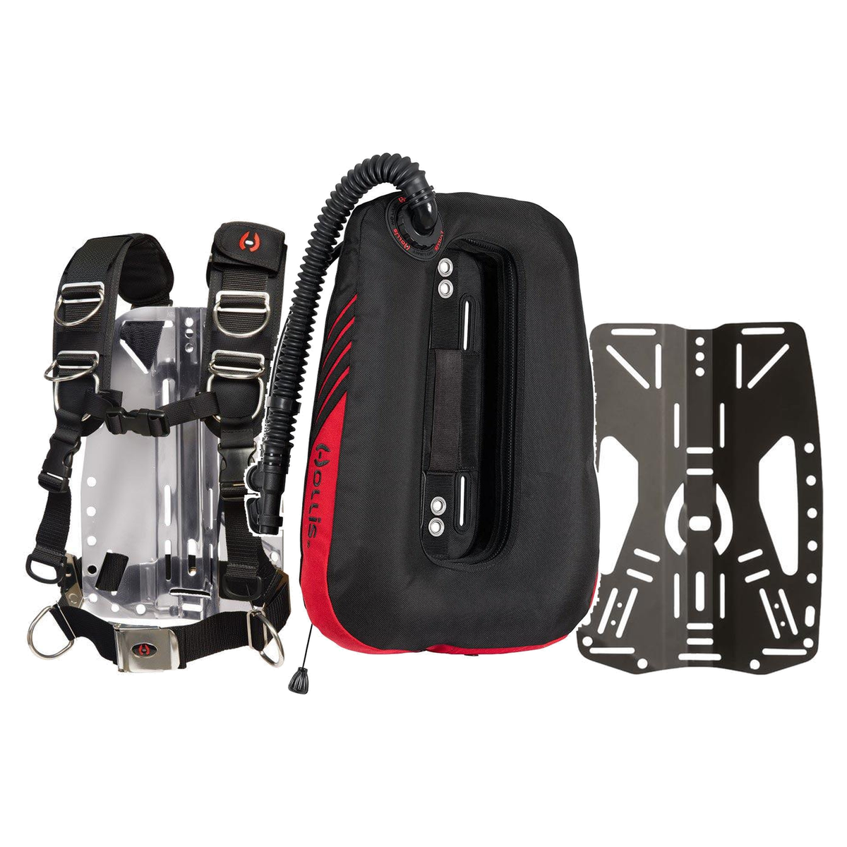 Hollis Backplate and Wing Package – ST 35 lb Wing + Stainless Steel Backplate 2.0 + Elite 2 Harness — ST 22 lb Wing, Aluminu…
