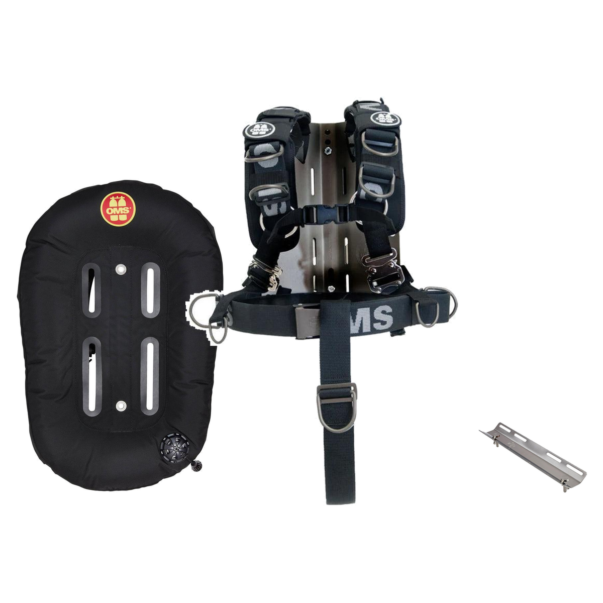 OMS Backplate and Wing Package – Performance Mono Wing + Stainless Steel Backplate with SmartStream Harness + Single Tank Ad…