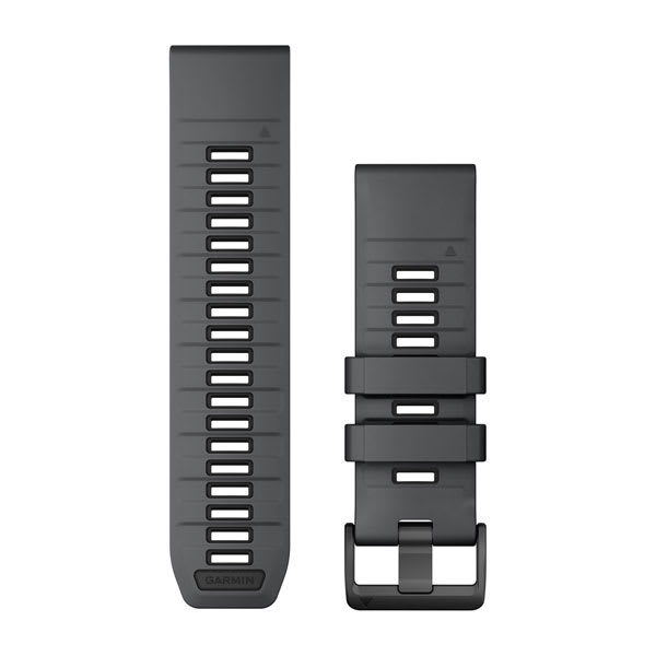 Garmin QuickFit 26 mm watch band, slate gray/black silicone 1