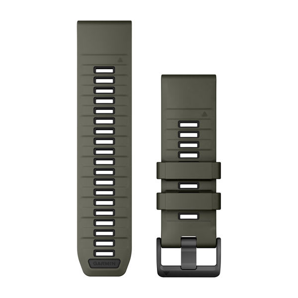 Garmin QuickFit 26 mm watch band, olive drab/black silicone 1