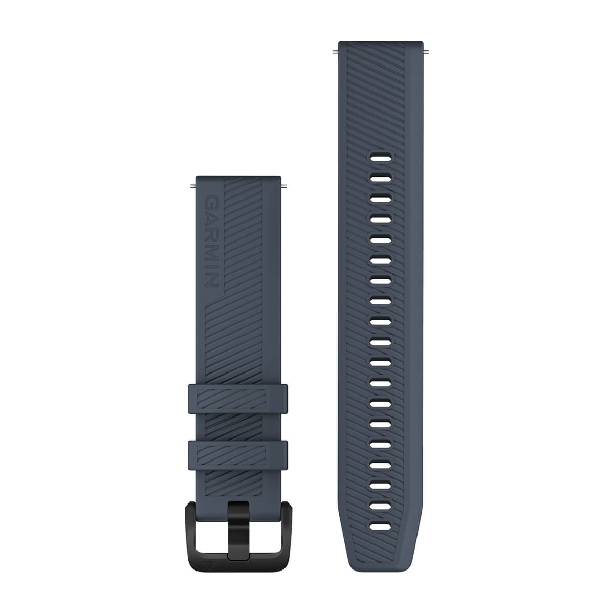 Garmin Quick Release Bands (20 mm) - Silicone / Granite Blue with Black Hardware