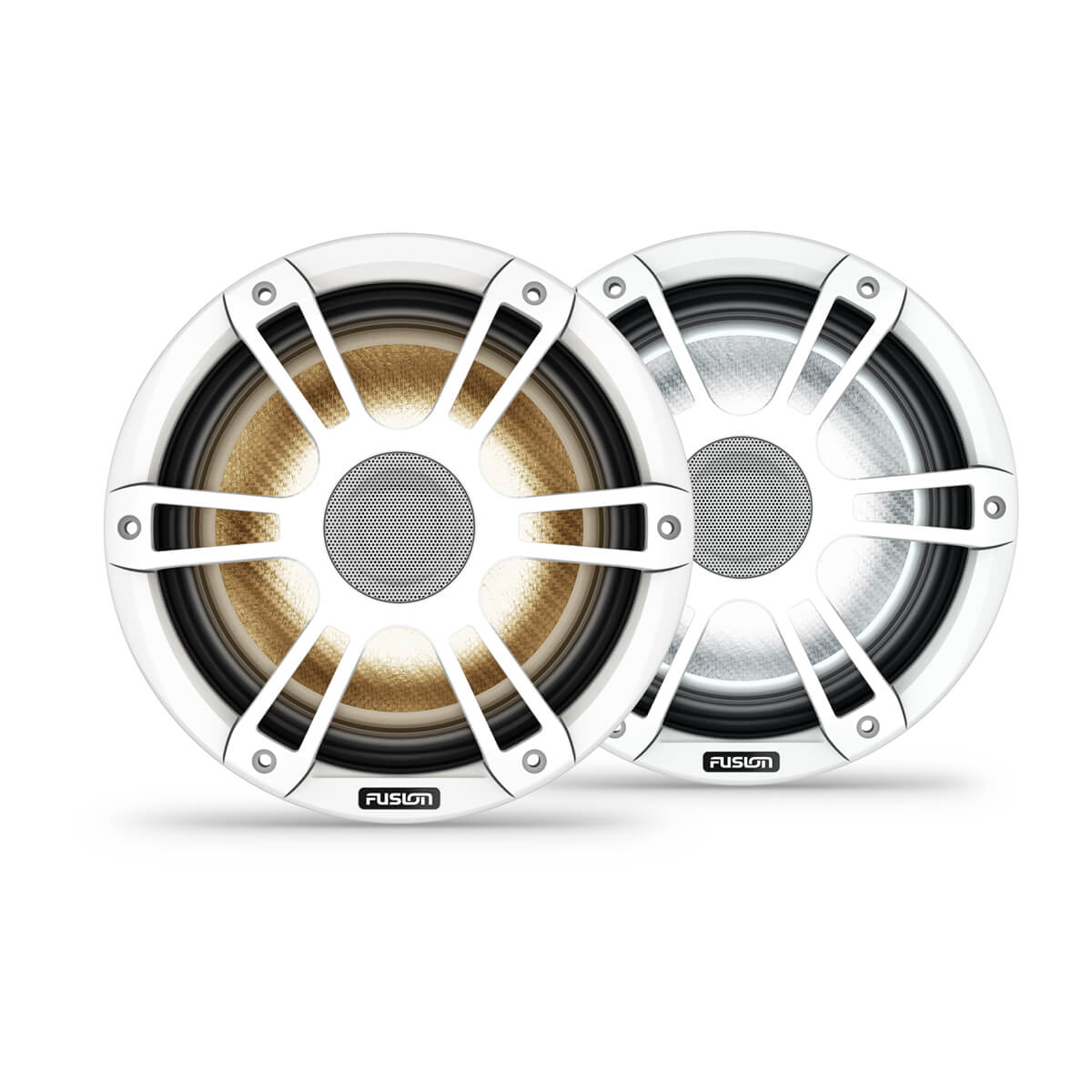 Fusion Signature Series 3i Marine Speakers, 8.8 in 330 W, Sports White with CRGBW LED (010-02773-10)