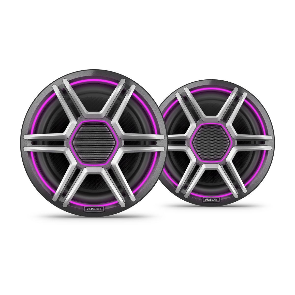 Fusion Apollo LED Marine Speakers, 8.8 in, Sports Gray Grilles (010-02918-23)