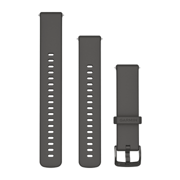 Garmin Quick Release Bands (18 mm) - Silicone / Pebble Gray with Slate Hardware