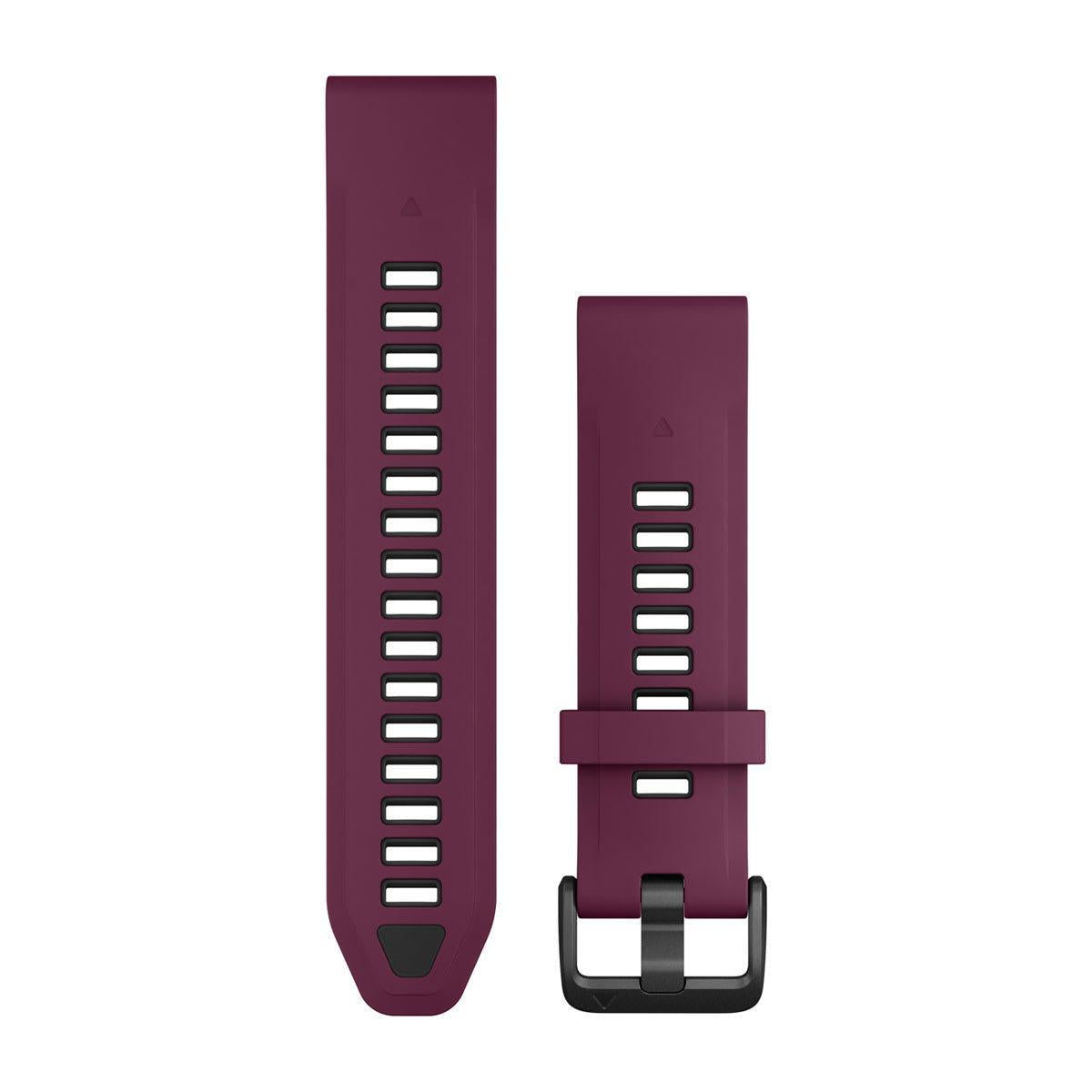 Garmin QuickFit 20 Watch Bands - Silicone / Merlot/Graphite