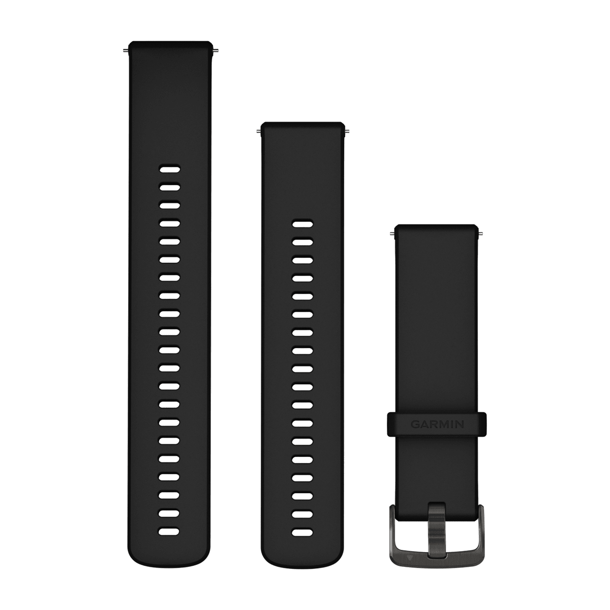 Garmin Quick Release Bands (22 mm) - Silicone / Black with Slate Hardware