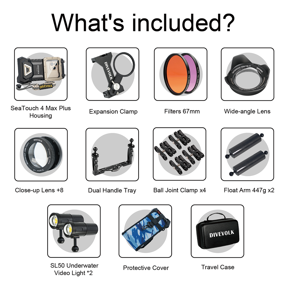 DiveVolk SeaTouch 4 Max Underwater Housing Almighty Kit-