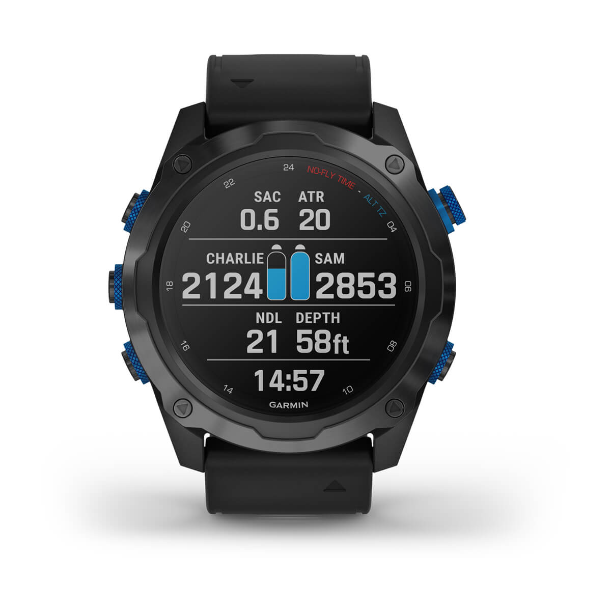 Garmin Descent Mk2i Titanium Carbon Gray DLC with Black Band Dive Computer-