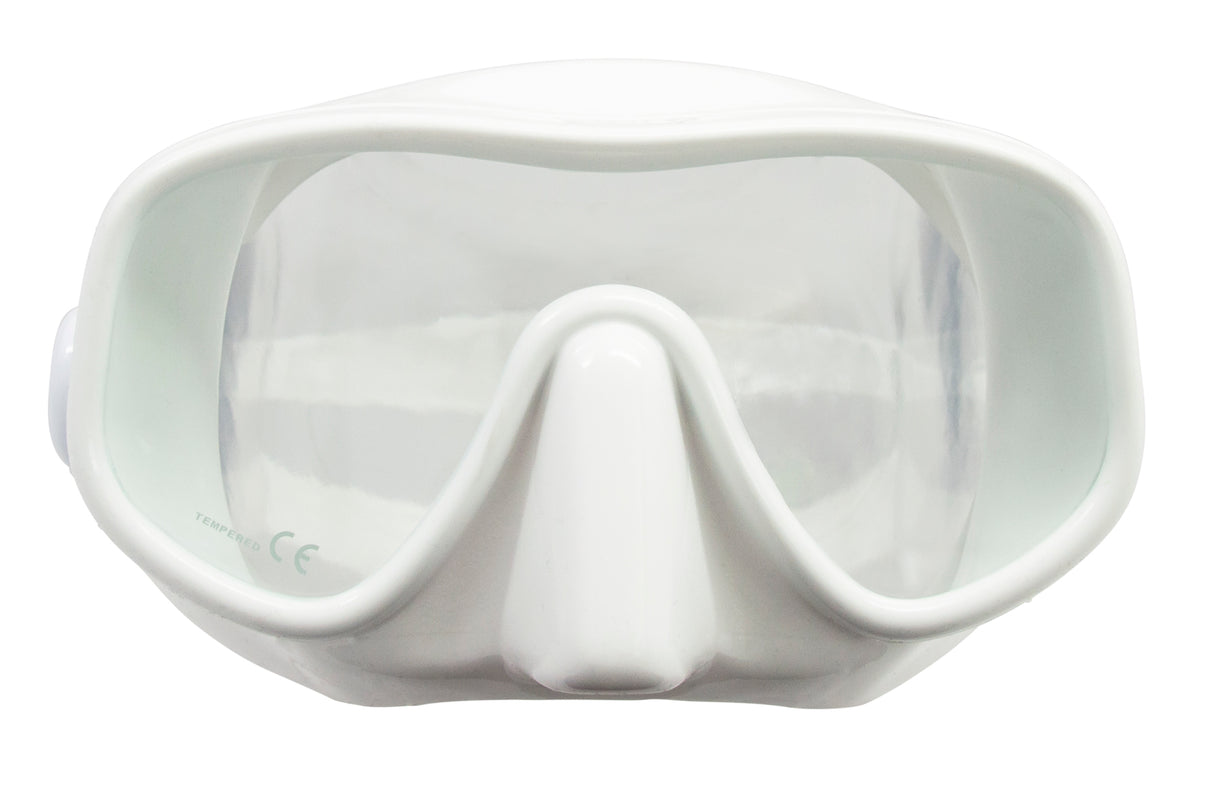 Genesis Aero Frameless Dive Mask Soft and supple 100% Silicone Skirt-White-