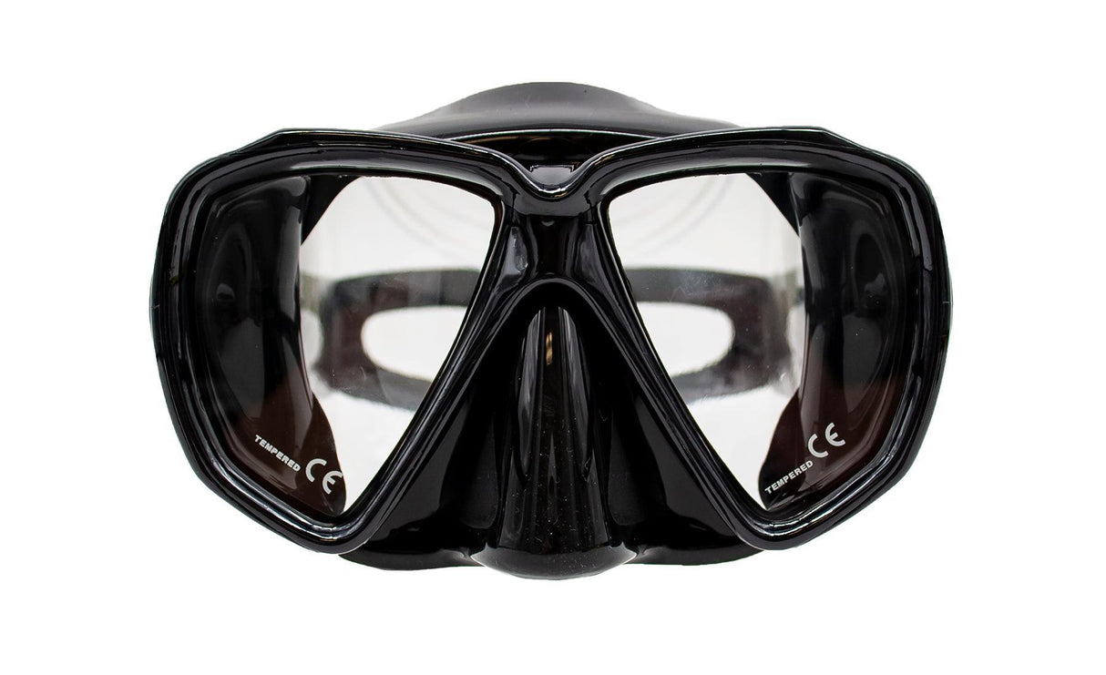 Genesis Glance Dive Mask with Purge-Black Silicone-