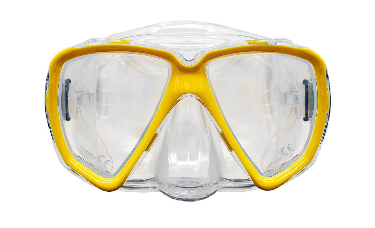 Genesis Glance Dive Mask with Purge-Lemon Yellow-
