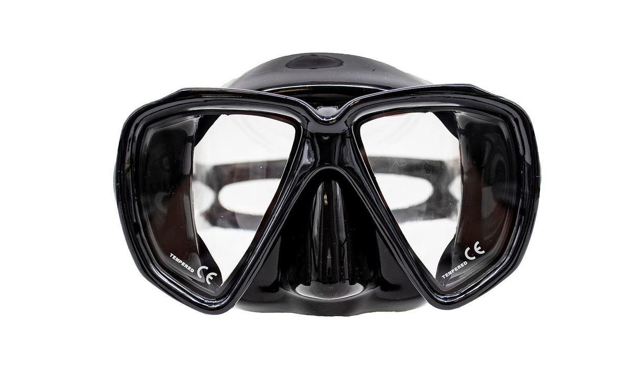 Genesis Glance Dive Mask without Purge-Black Silicone-