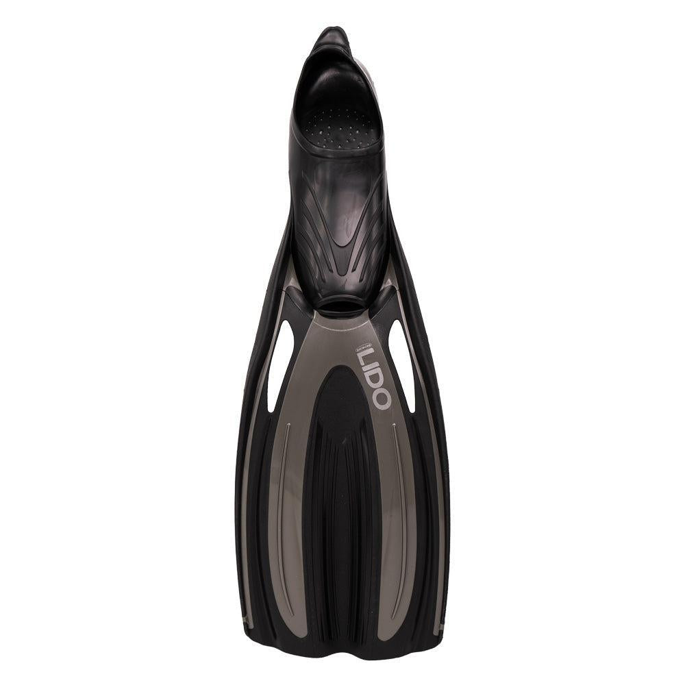 Genesis Lido Full Foot Fin Lightweight, Powerful Full Length Scuba and Snorkeling Fin-Titanium-XL-