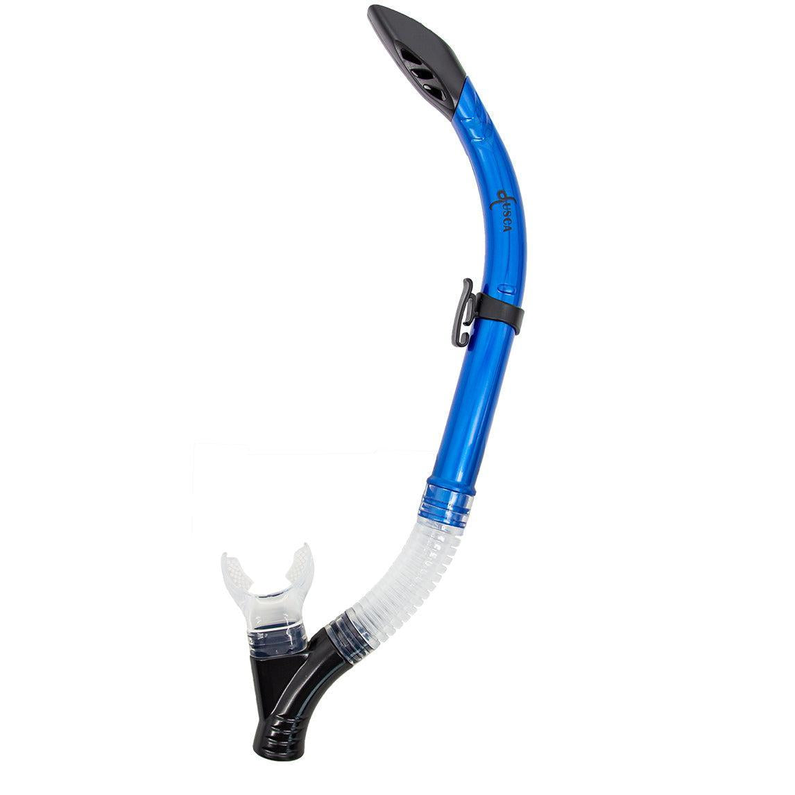 Genesis Lusca Semi-Dry Snorkel Splash-Guard/Semi-Dry Top and Hypoallergenic Mouthpiece-Ice Blue-