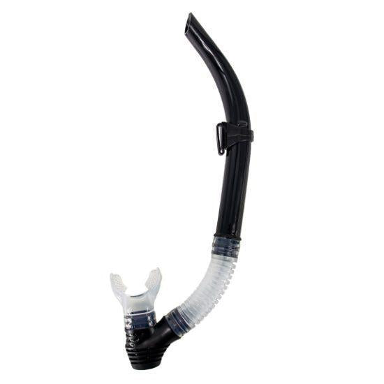 Genesis Surf Super-Flex Snorkel for Scuba Diving and Snorkeling-Black-