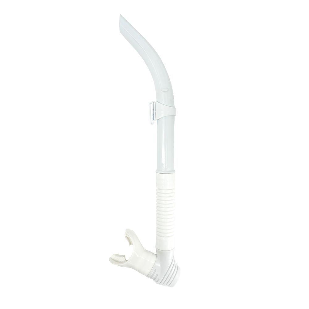 Genesis Surf Super-Flex Snorkel for Scuba Diving and Snorkeling-White Silicone-