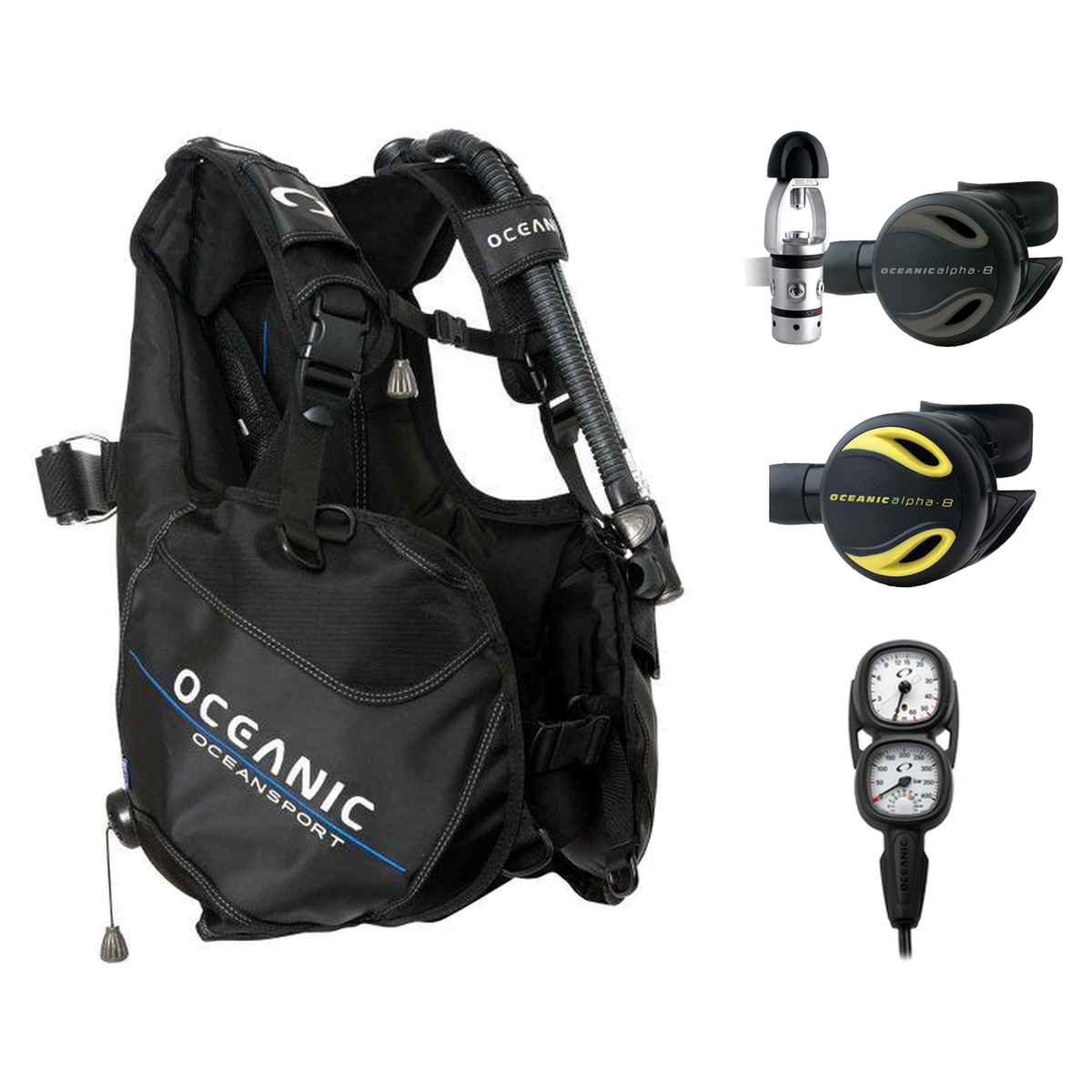 Oceanic Operator Package – Oceansport BCD + Maxview Combo + Alpha 8 SP5 + Alpha 8 Octopus