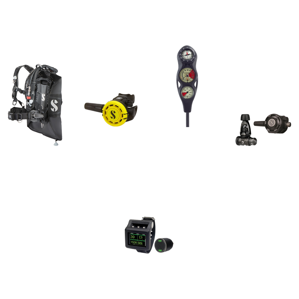 Scubapro Advanced Scuba Package (Level 3) – Hydros Pro 2 BCD + MK25 EVO/S620 Ti Regulator + R105 Octopus + 3-Gauge Console +…