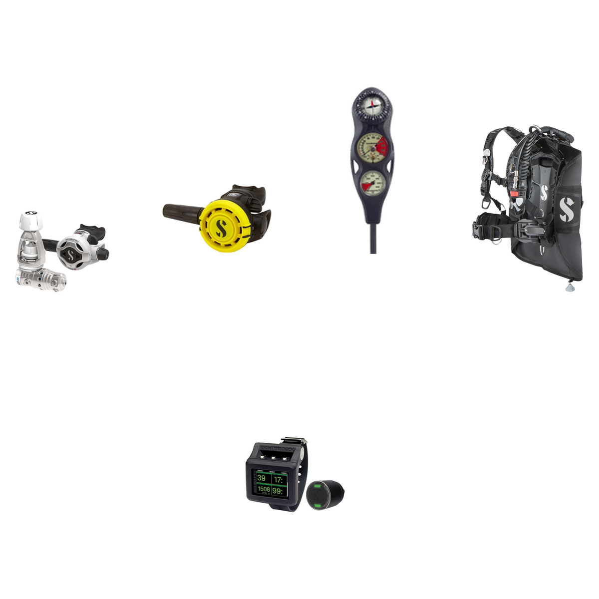 Scubapro Advanced Scuba Package (Level 3) – Hydros Pro 2 BCD + MK25 EVO/S620 Ti Regulator + R105 Octopus + 3-Gauge Console +…