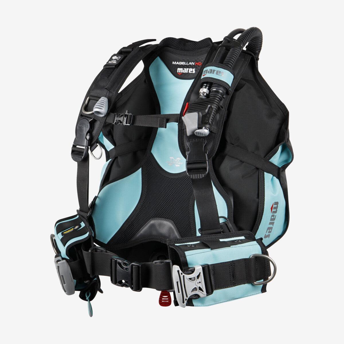 Mares Buoyancy Compensator BCD Vest Magellan HD-Black/Aqua-X-Small-