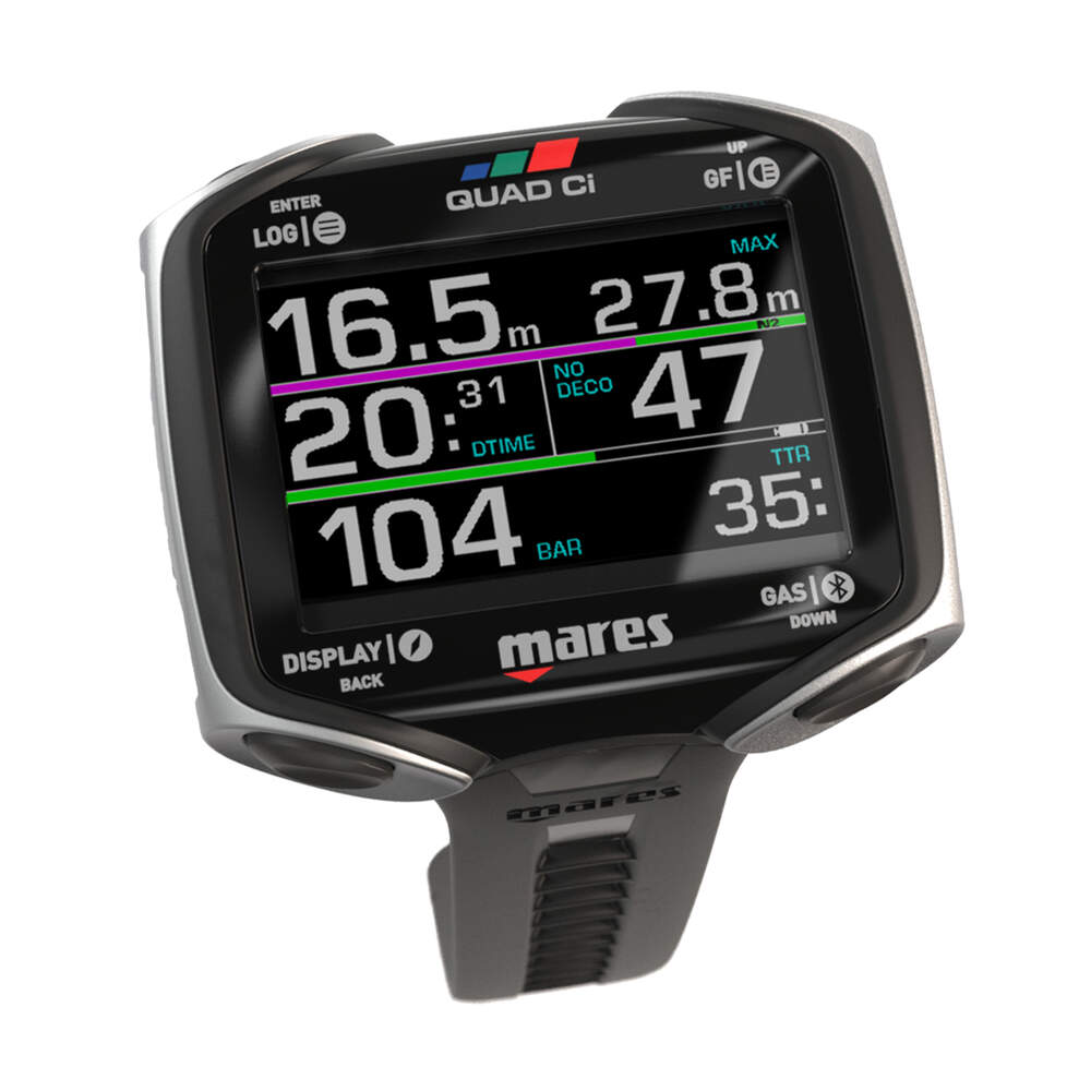 Mares Dive Computer Quad Ci Color Black/Silver-
