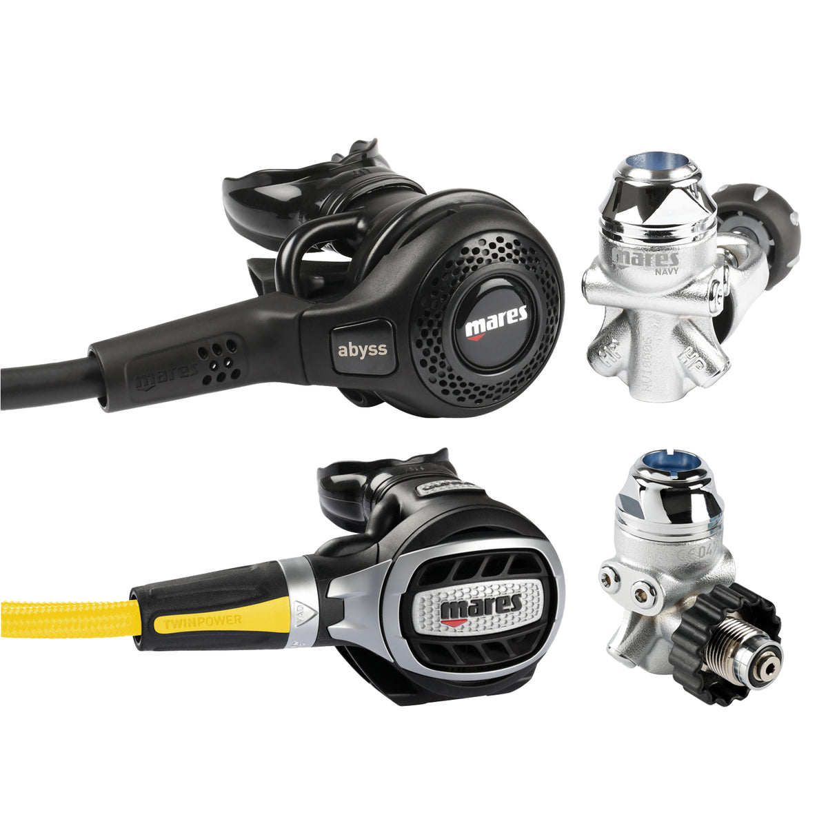 Mares Abyss 22 Navy II Regulator + FREE Ultra Octo Normal Use