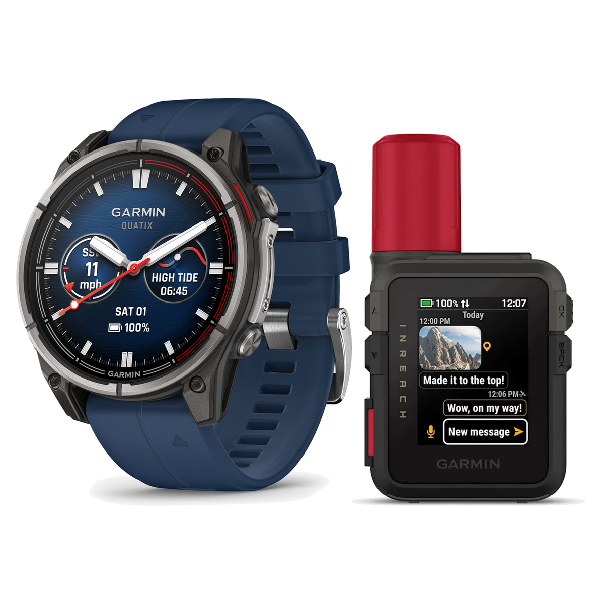 Garmin Quatix 8 Pro AMOLED Marine GPS Smartwatch with inReach Mini 3 Plus — AMOLED