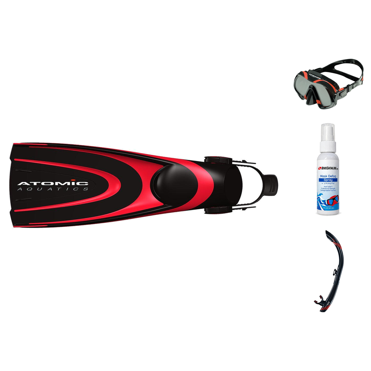 Atomic Aquatics Mask Fin Snorkel Package – Venom, Arc SubFrame or Frameless 2 Mask + SV2 Snorkel + Blade Fins — includes Ato…