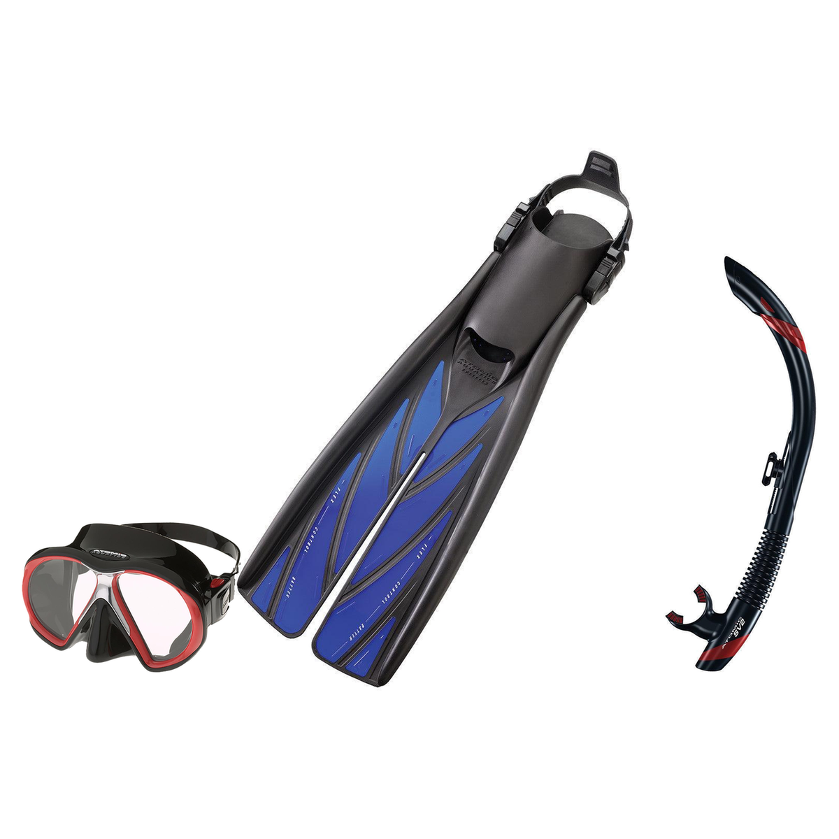 Atomic Aquatics Mask Fin Snorkel Package – Frameless, SubFrame Mask, Medium Fit or Venom Mask + SV2 Snorkel + Open Heel Fins…