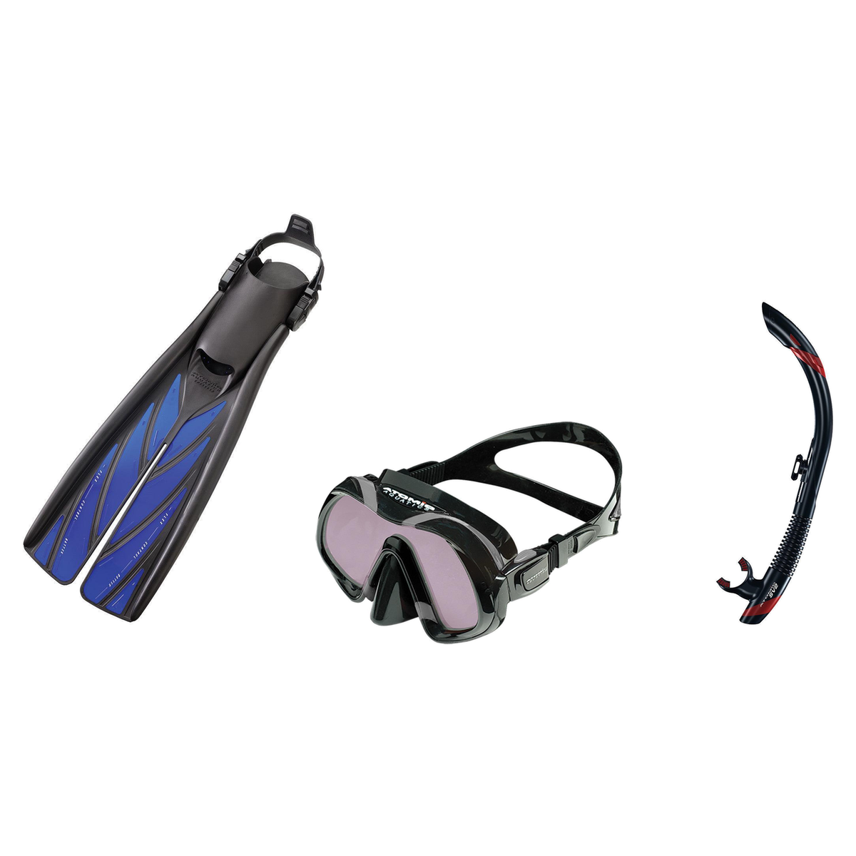 Atomic Aquatics Mask Fin Snorkel Package – Venom ARC, Venom or Arc SubFrame Mask + SV2 Snorkel + Open Heel Fins — Venom ARC,…