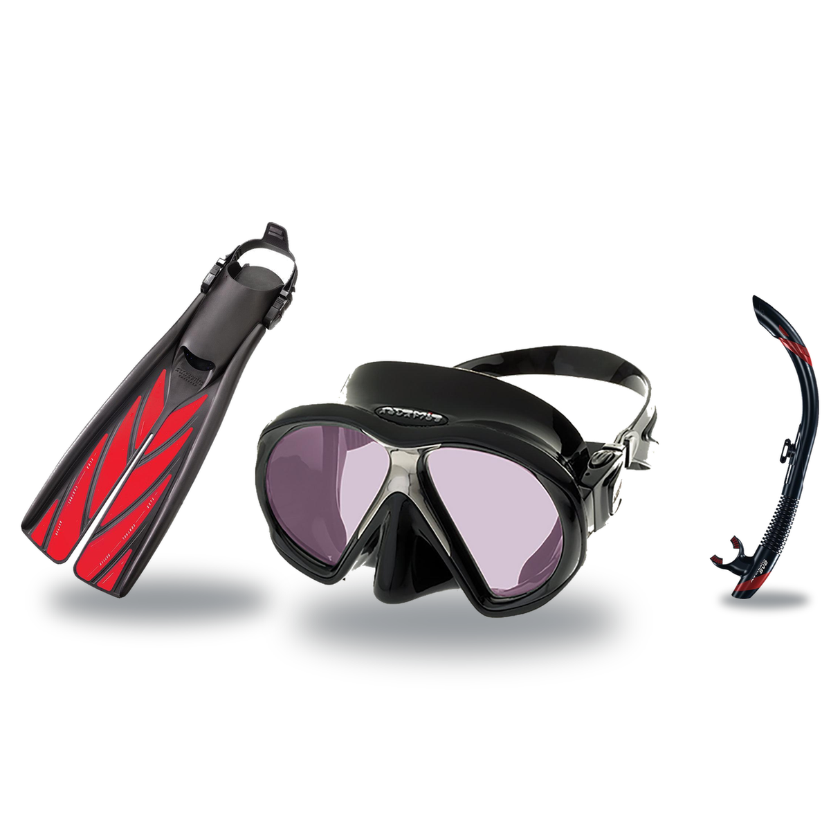 Atomic Aquatics Mask Fin Snorkel Package – Venom ARC, Venom or Arc SubFrame Mask + SV2 Snorkel + Open Heel Fins — Arc SubFra…