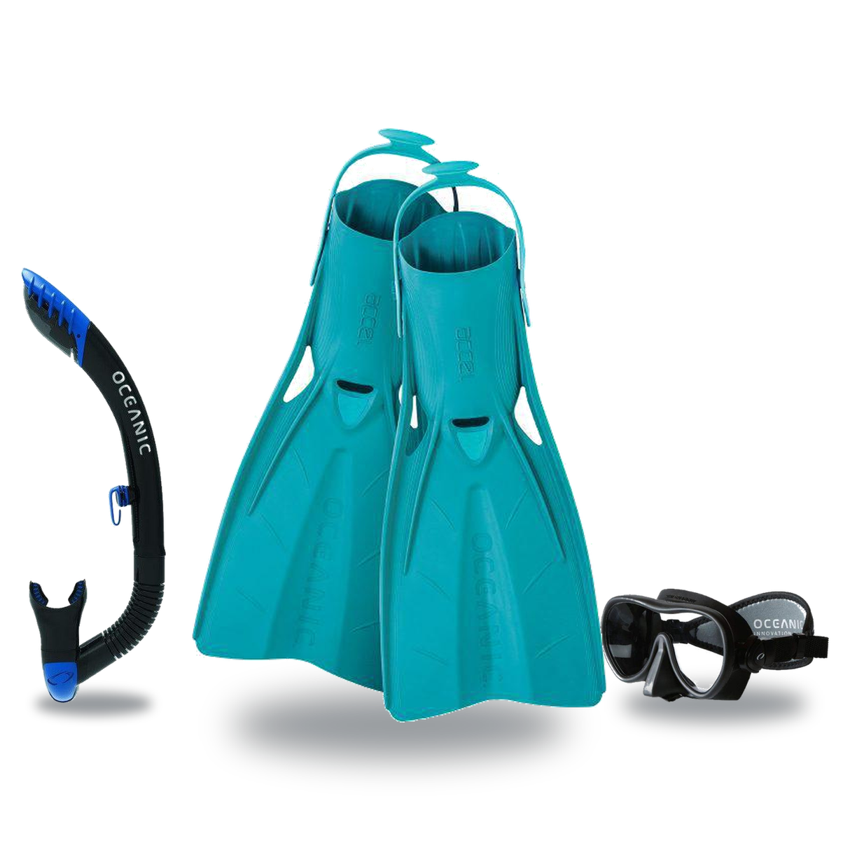 Oceanic Mask Fin Snorkel Package – Mini Shadow Single Lens, Shadow Single Lens or Predator Dual Lens Ultra Low-Volume Camo F…