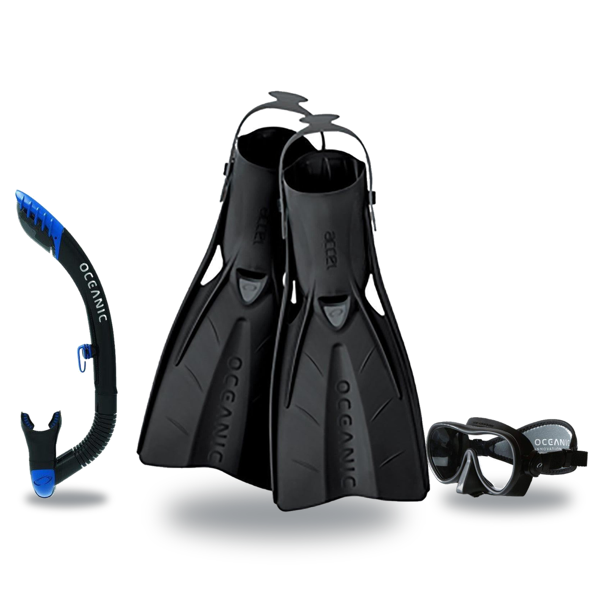 Oceanic Mask Fin Snorkel Package – Cyanea Dual Lens, Shadow Single Lens or Mini Shadow Single Lens Mask + Ultra Dry 2 Snorke…