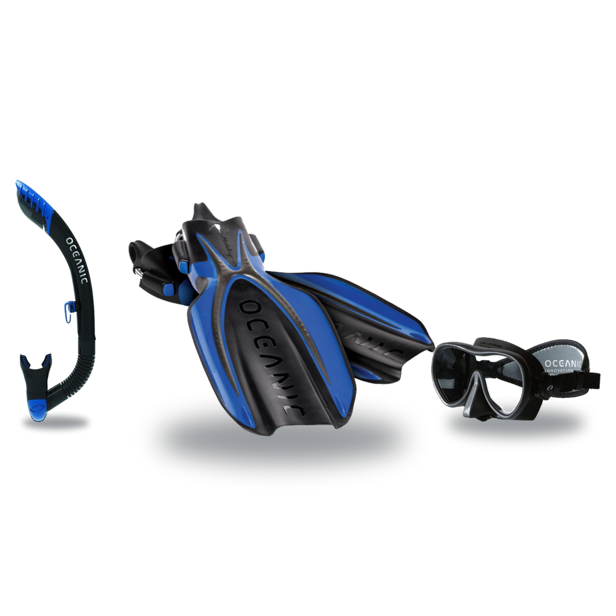 Oceanic Mask Fin Snorkel Package – Cyanea Dual Lens, Shadow Single Lens or Mini Shadow Single Lens Mask + Ultra Dry 2 Snorke…