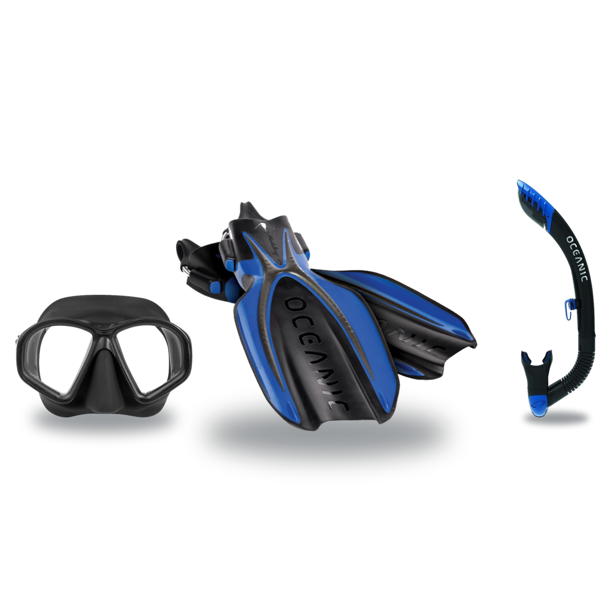Oceanic Mask Fin Snorkel Package – Enzo Dual Lens, Shadow Single Lens or Mini Shadow Single Lens Mask + Ultra Dry 2 Snorkel…