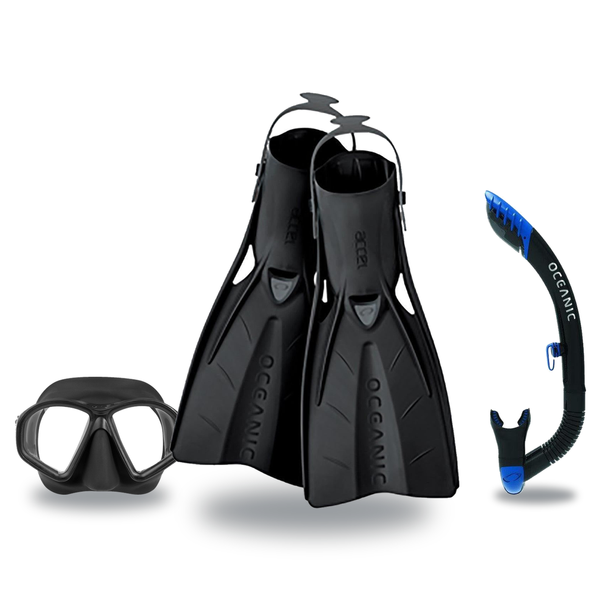 Oceanic Mask Fin Snorkel Package – Enzo Dual Lens, Shadow Single Lens or Mini Shadow Single Lens Mask + Ultra Dry 2 Snorkel…