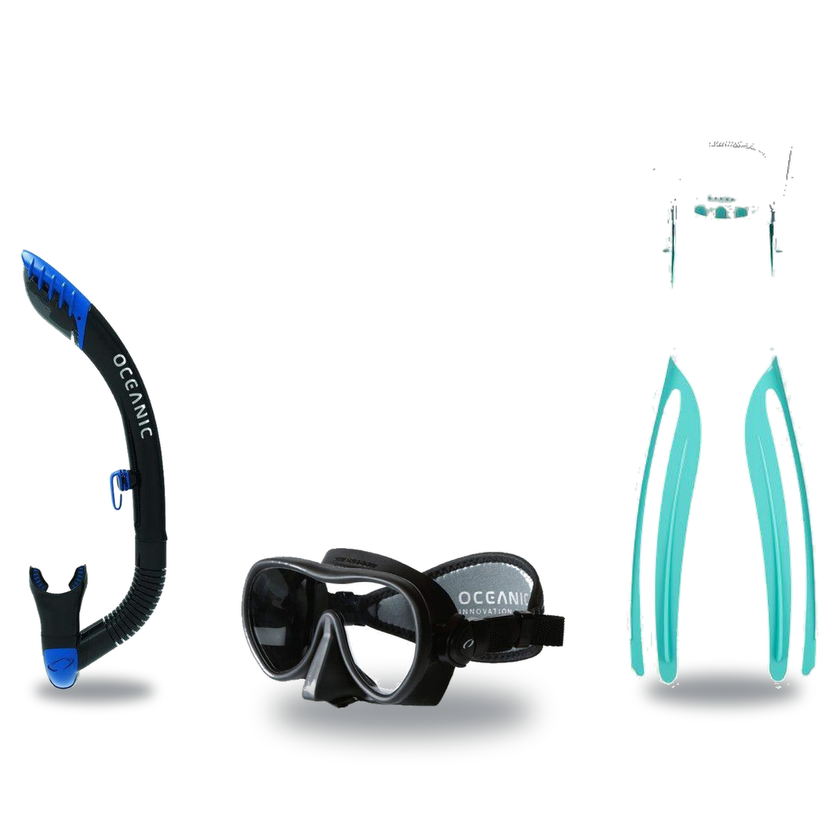 Oceanic Mask Fin Snorkel Package – Mini Shadow Single Lens, Shadow Single Lens or Predator Dual Lens Ultra Low-Volume Camo F…