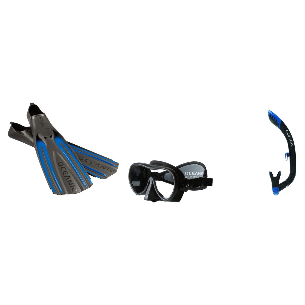 Oceanic Mask Fin Snorkel Package – Mini Shadow Single Lens, Shadow Single Lens or Predator Dual Lens Ultra Low-Volume Camo F…