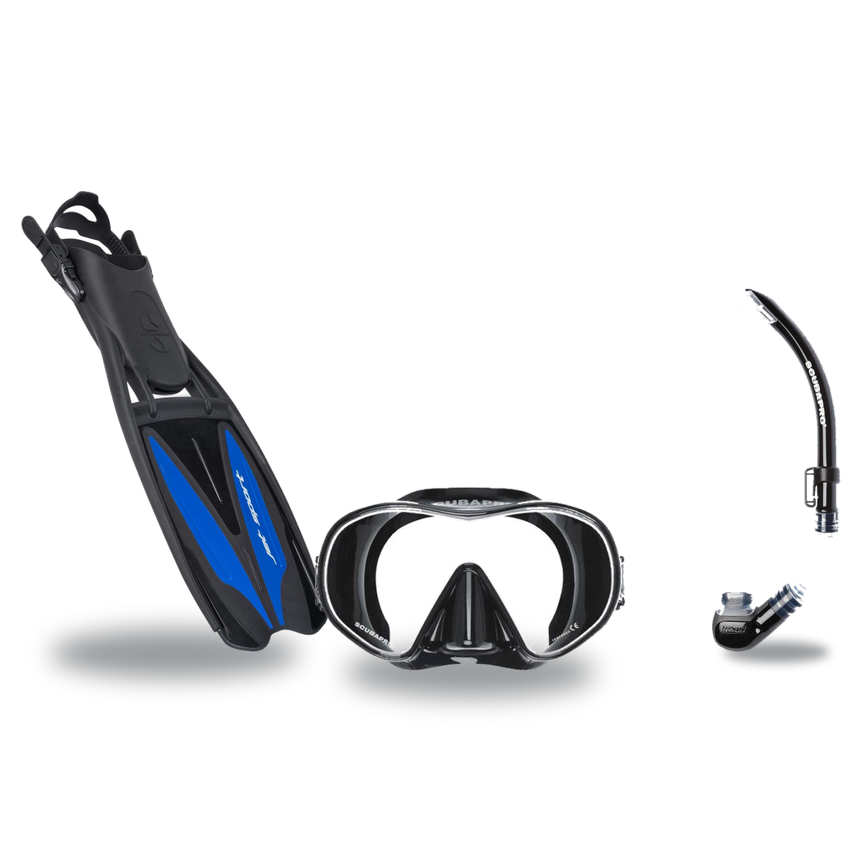 Scubapro Mask Fin Snorkel Package – Crystal Vu Plus Purge, Crystal Vu Plus or Solo Frameless Mask + Nexus Purge Valve Snorke…