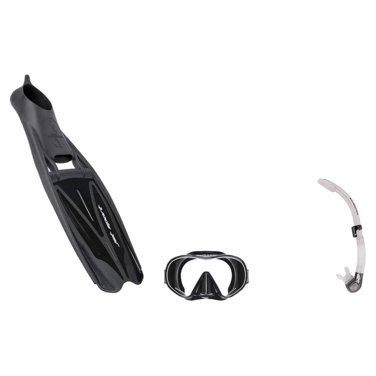 Scubapro Mask Fin Snorkel Package – Crystal Vu Plus Purge, Crystal Vu Plus or Solo Frameless Mask + Nexus Purge Valve Snorke…