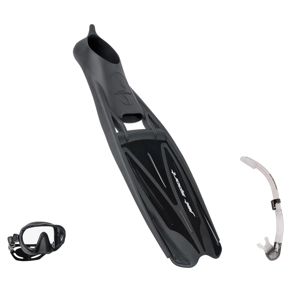 Scubapro Mask Fin Snorkel Package – Ghost, Spectra or Spectra Mini Mask + Nexus Purge Valve Snorkel + GO Travel Fins — Ghost…
