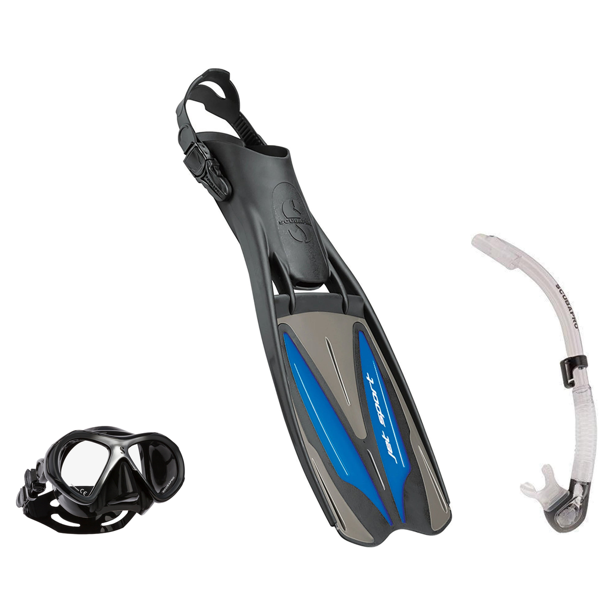 Scubapro Mask Fin Snorkel Package – Ghost, Spectra or Spectra Mini Mask + Nexus Purge Valve Snorkel + GO Travel Fins — Spect…