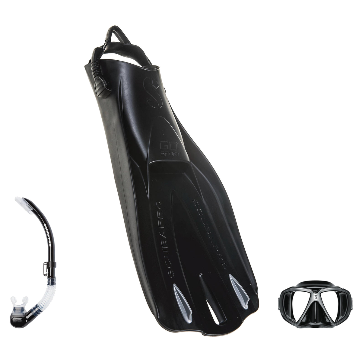 Scubapro Mask Fin Snorkel Package – Zoom, Spectra or Spectra Mini Mask + Nexus Purge Valve Snorkel + GO Sport Gorilla Fins —…